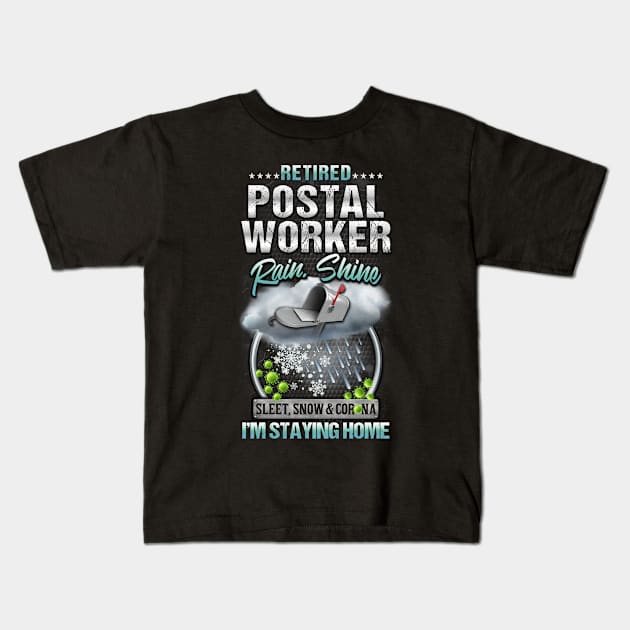 Retired Postal Worker Kids T-Shirt by janayeanderson48214